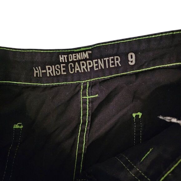 Hot Topic Baggy Cargo Pants Womens Size 9 Black - Picture 4 of 4